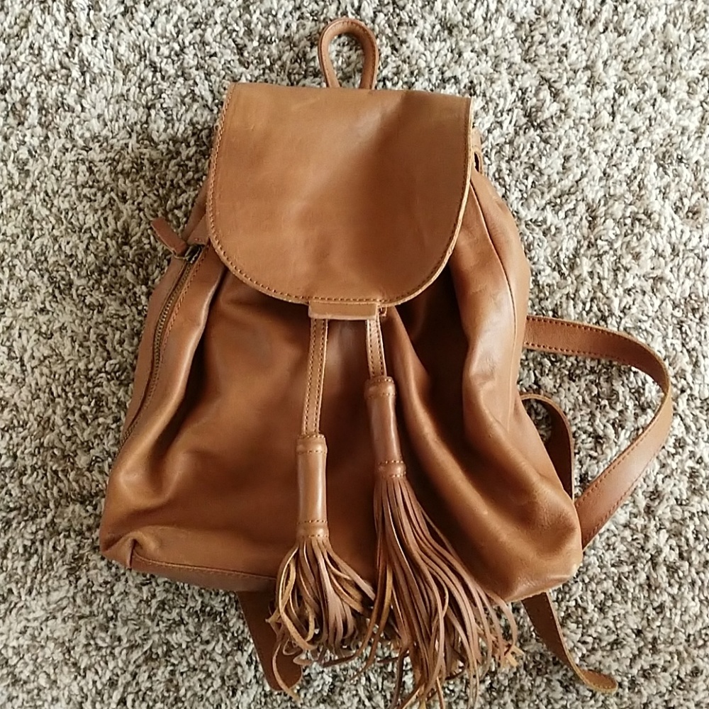 Leather Lucky Brand backpack purse